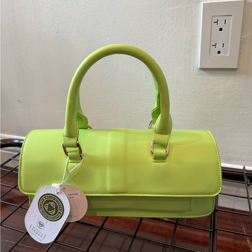 Melie Bianco Lime Green Handbag